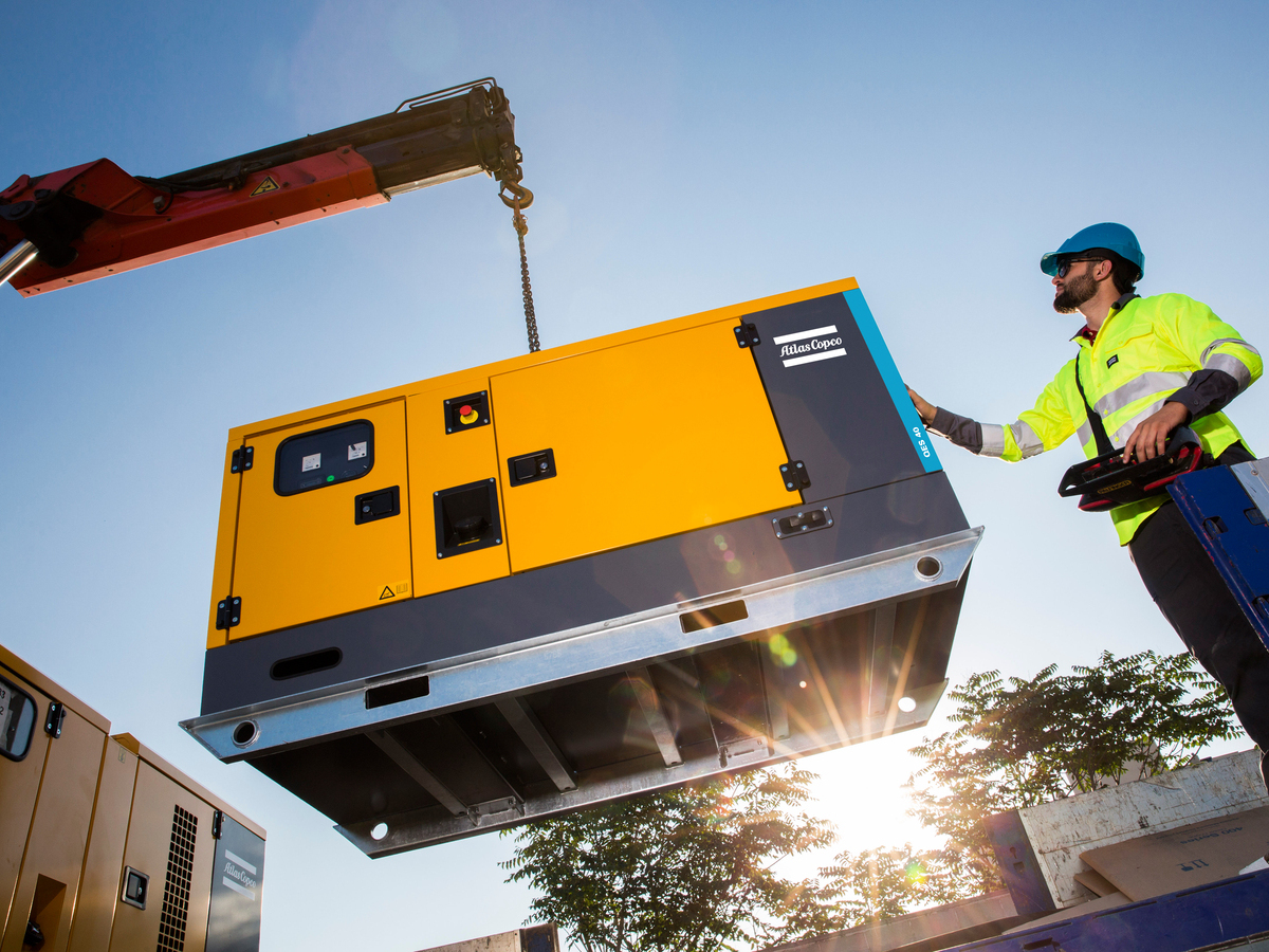 QES 40 mobile diesel generator application construction